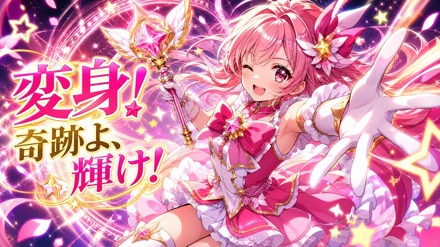 小小绘魔法动漫-少女变身特效动漫演示