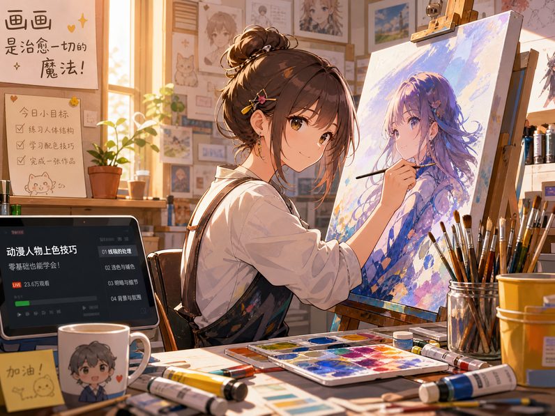 小小绘生活动漫-绘画动漫教程人物上色